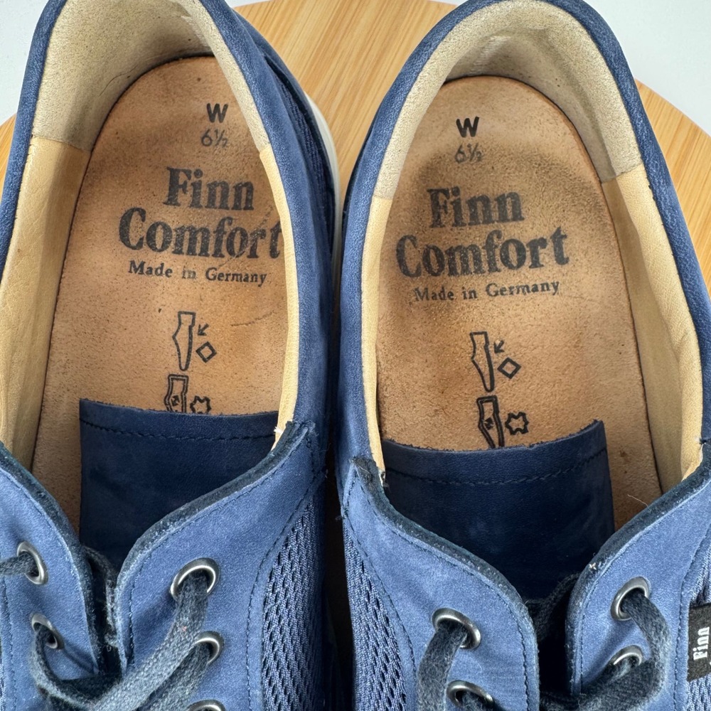 Finn Comfort Ikebukuro Navy Blue Nubuck Mesh Walking Shoes Womens 6.5 8581509 - Picture 9 of 12